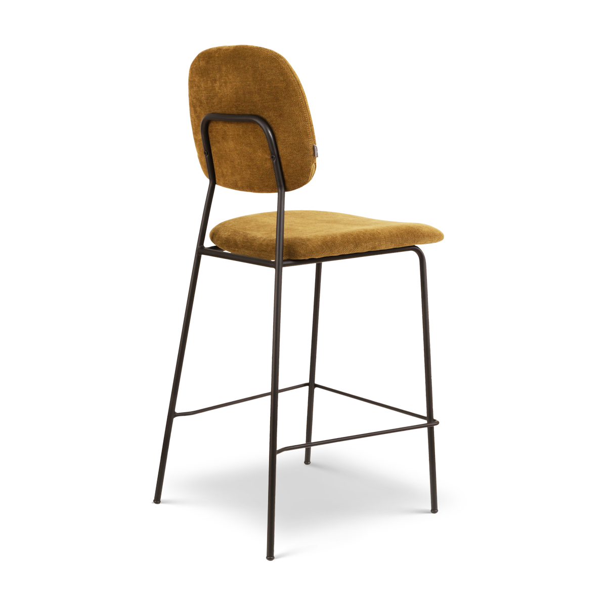 Jasmijn barkruk mosgroen - zwart onderstel - 65 cm