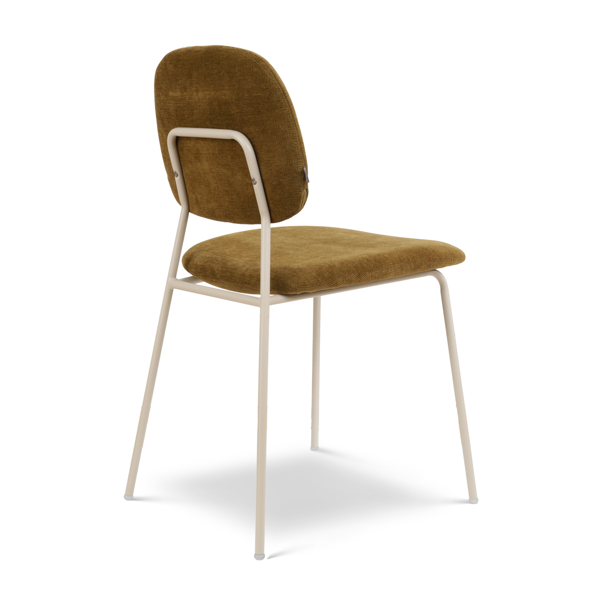 Jasmijn eetkamerstoel mosgroen - grijsbeige onderstel