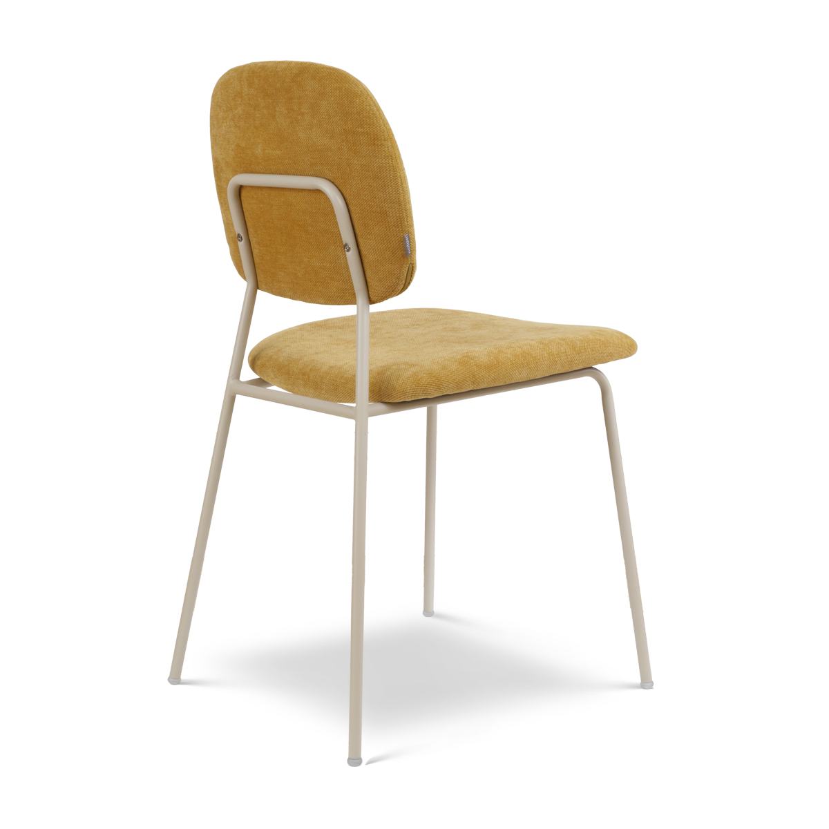 Jasmijn eetkamerstoel warm oker - grijsbeige onderstel
