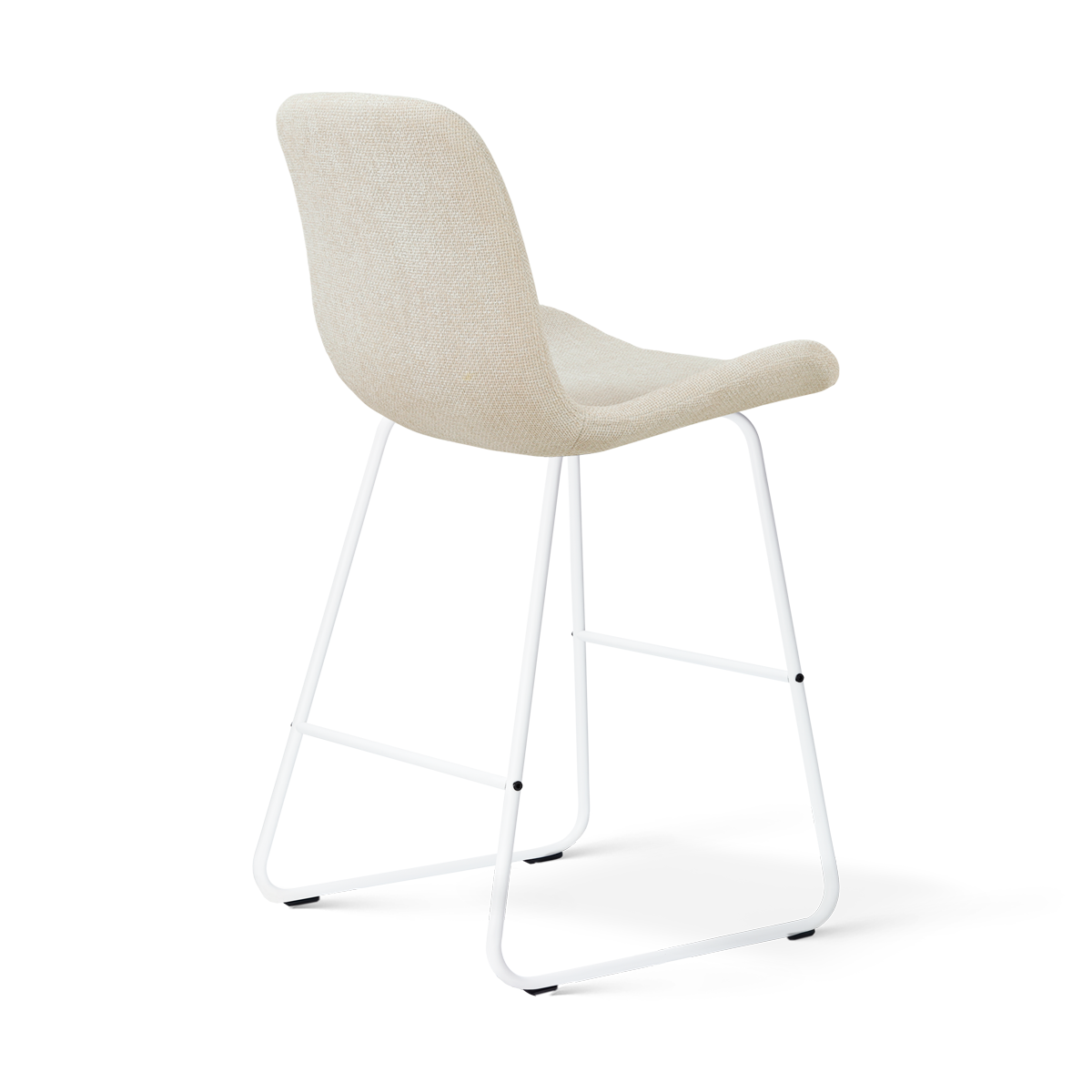 Nino-Fé barkruk cottonbeige - wit onderstel - 65 cm