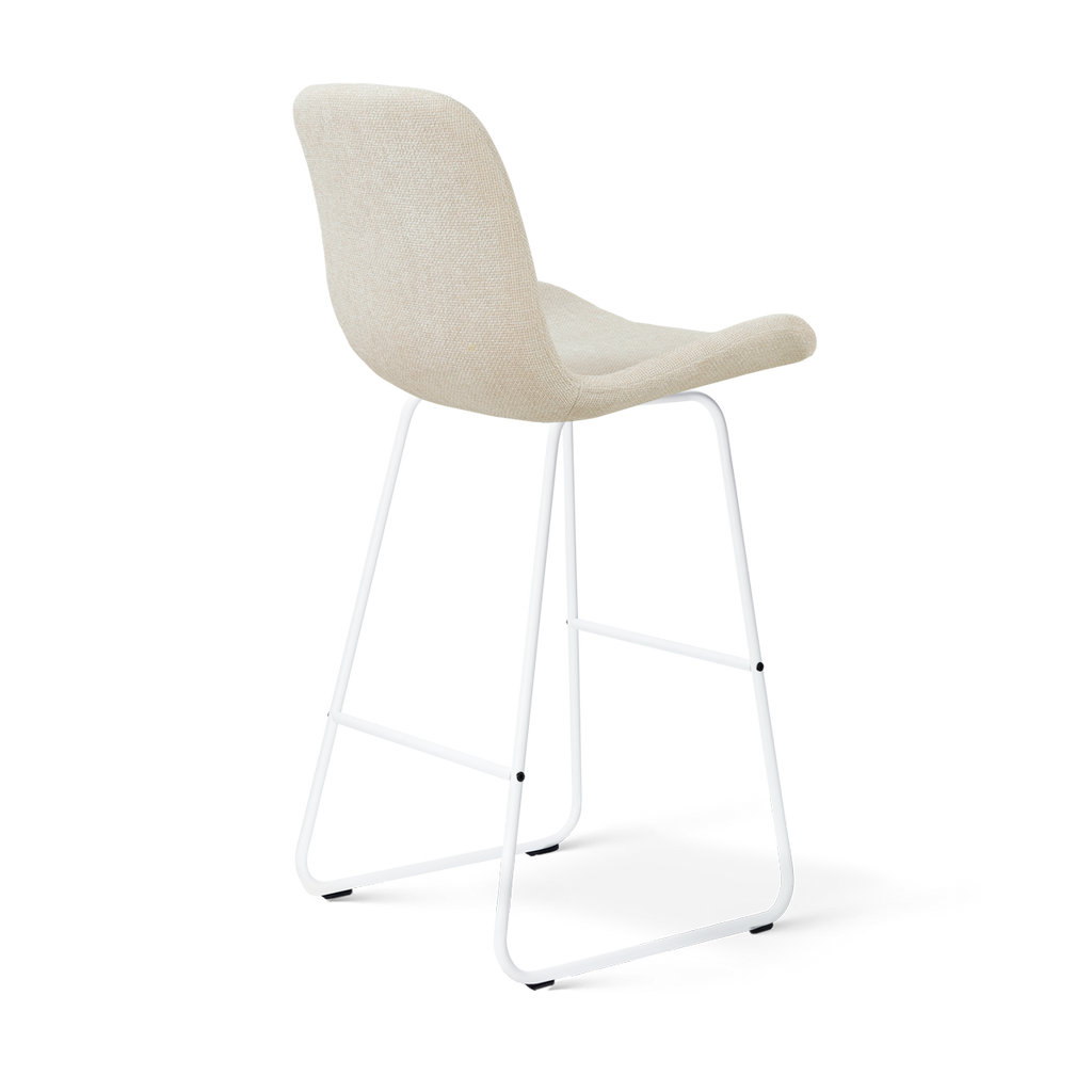 Nino-Fé barkruk cottonbeige - wit onderstel - 75 cm