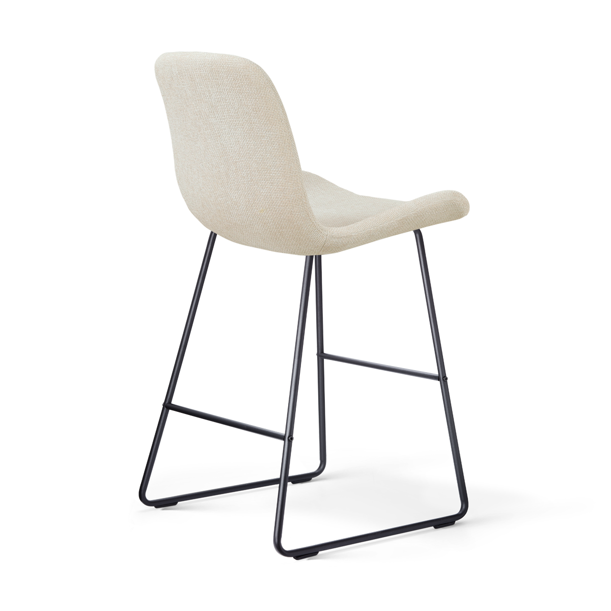 Nino-Fé barkruk cottonbeige - zwart onderstel - 65 cm