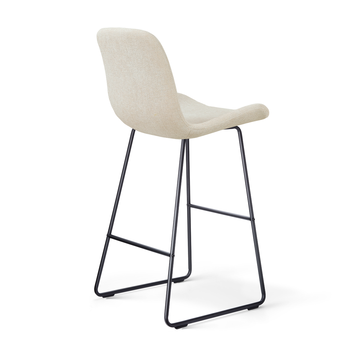 Nino-Fé barkruk cottonbeige - zwart onderstel - 75 cm