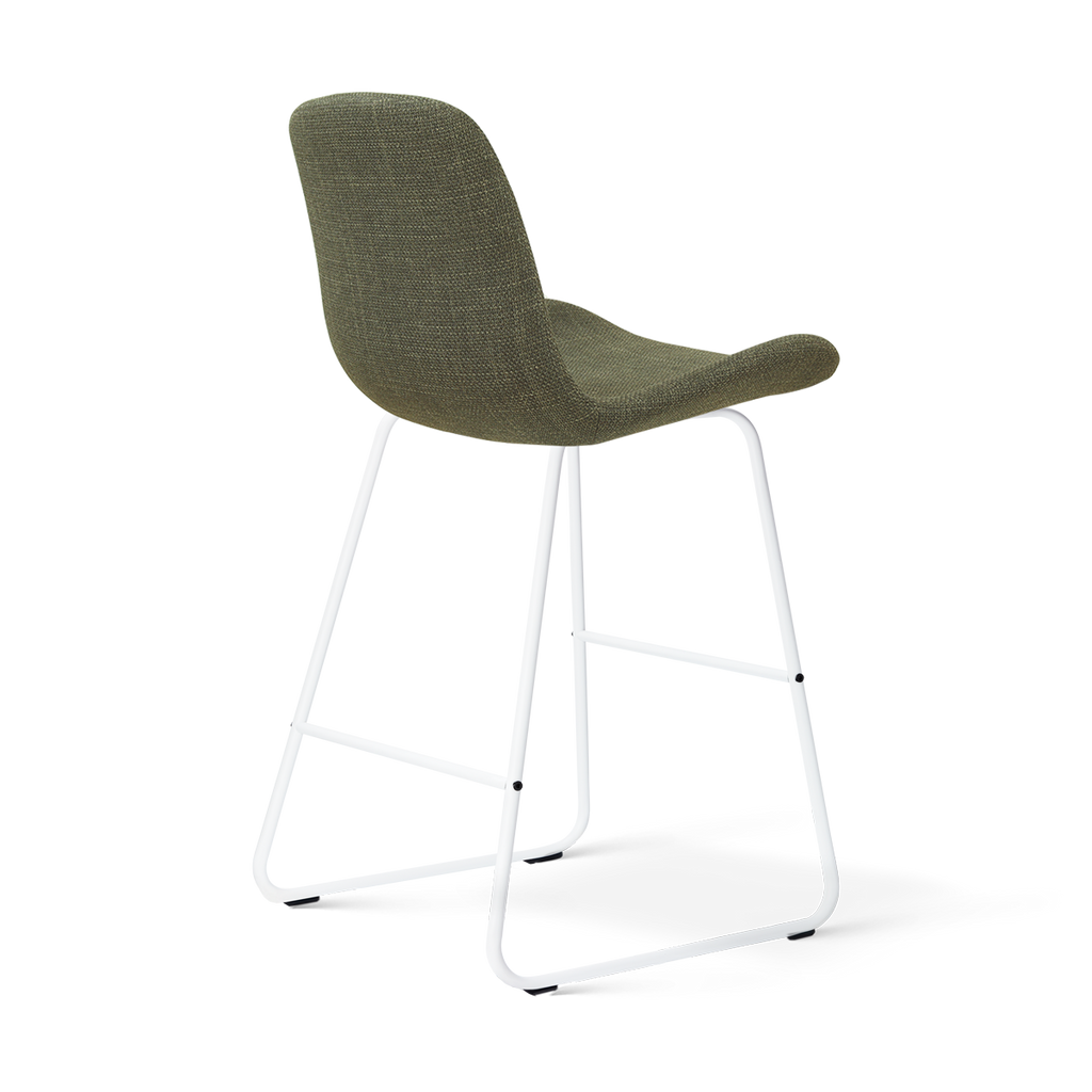 Nino-Fé barkruk forestgroen - wit onderstel - 65 cm
