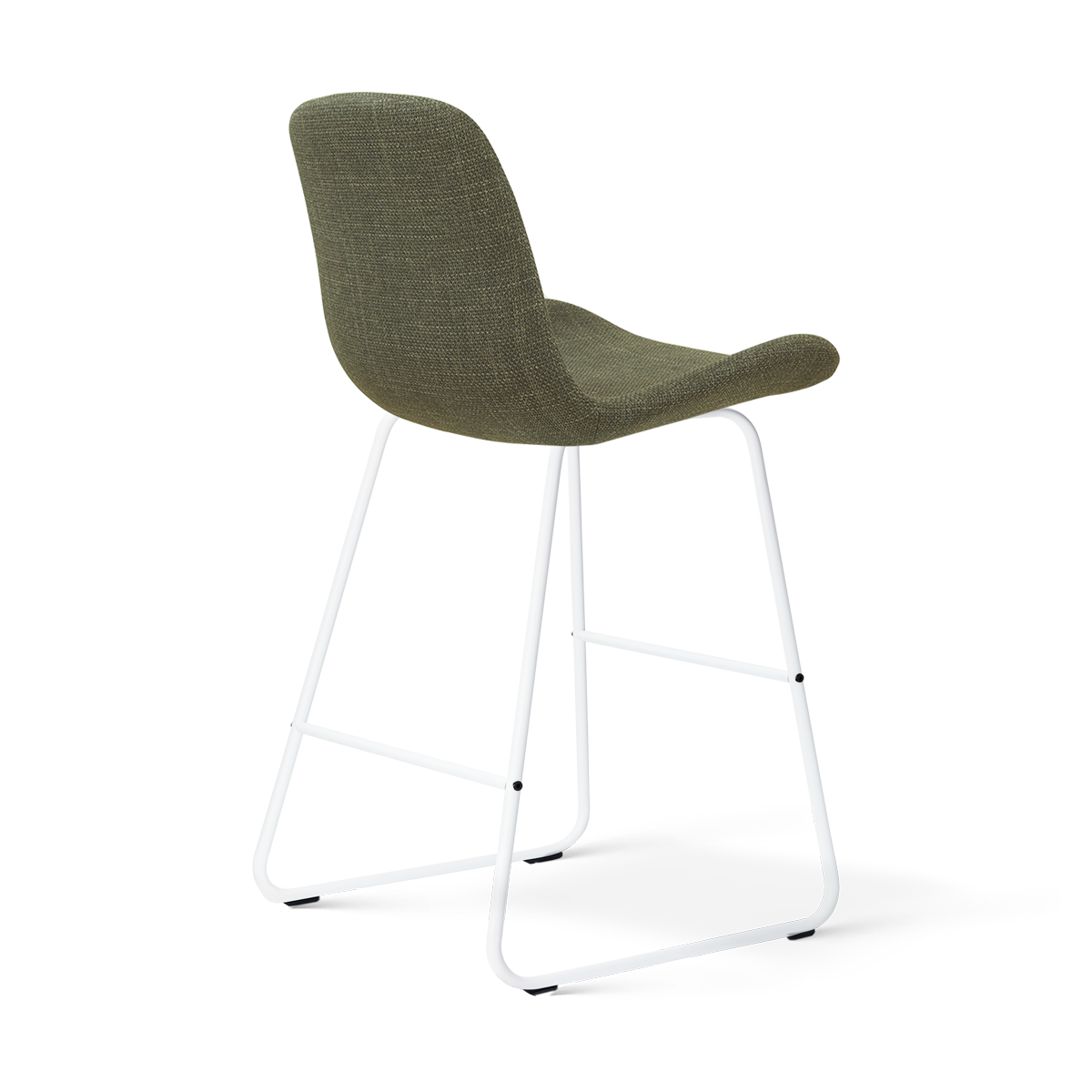 Nino-Fé barkruk forestgroen - wit onderstel - 65 cm
