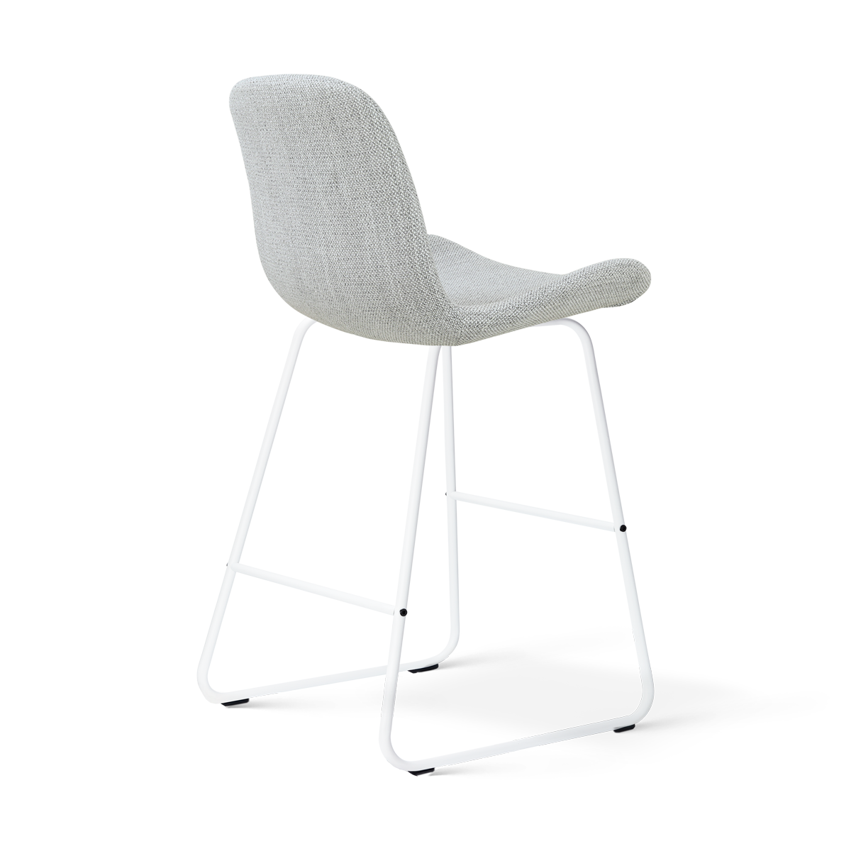 Nino-Fé barkruk grijs melange - wit onderstel - 65 cm