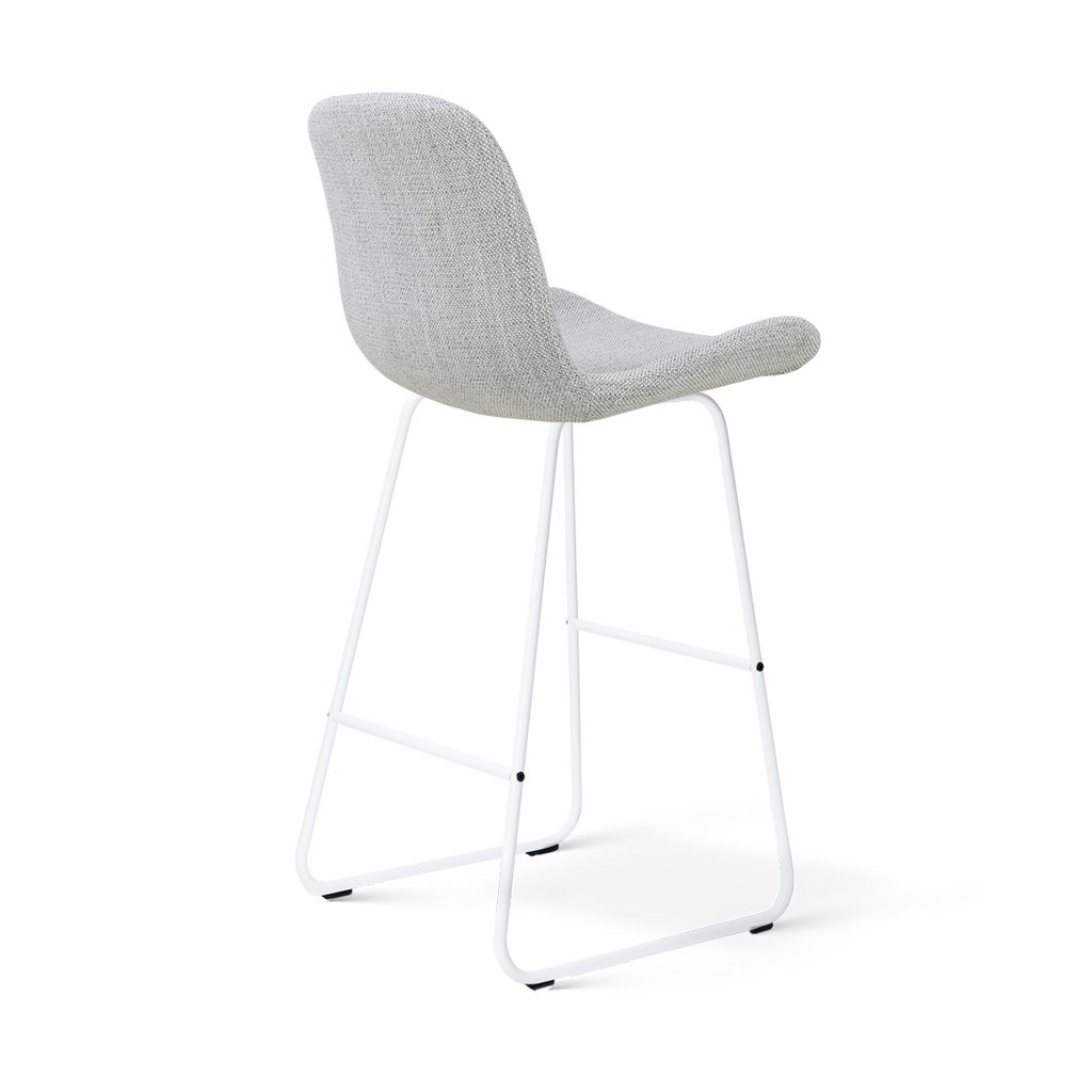 Nino-Fé barkruk grijs melange - wit onderstel - 75 cm