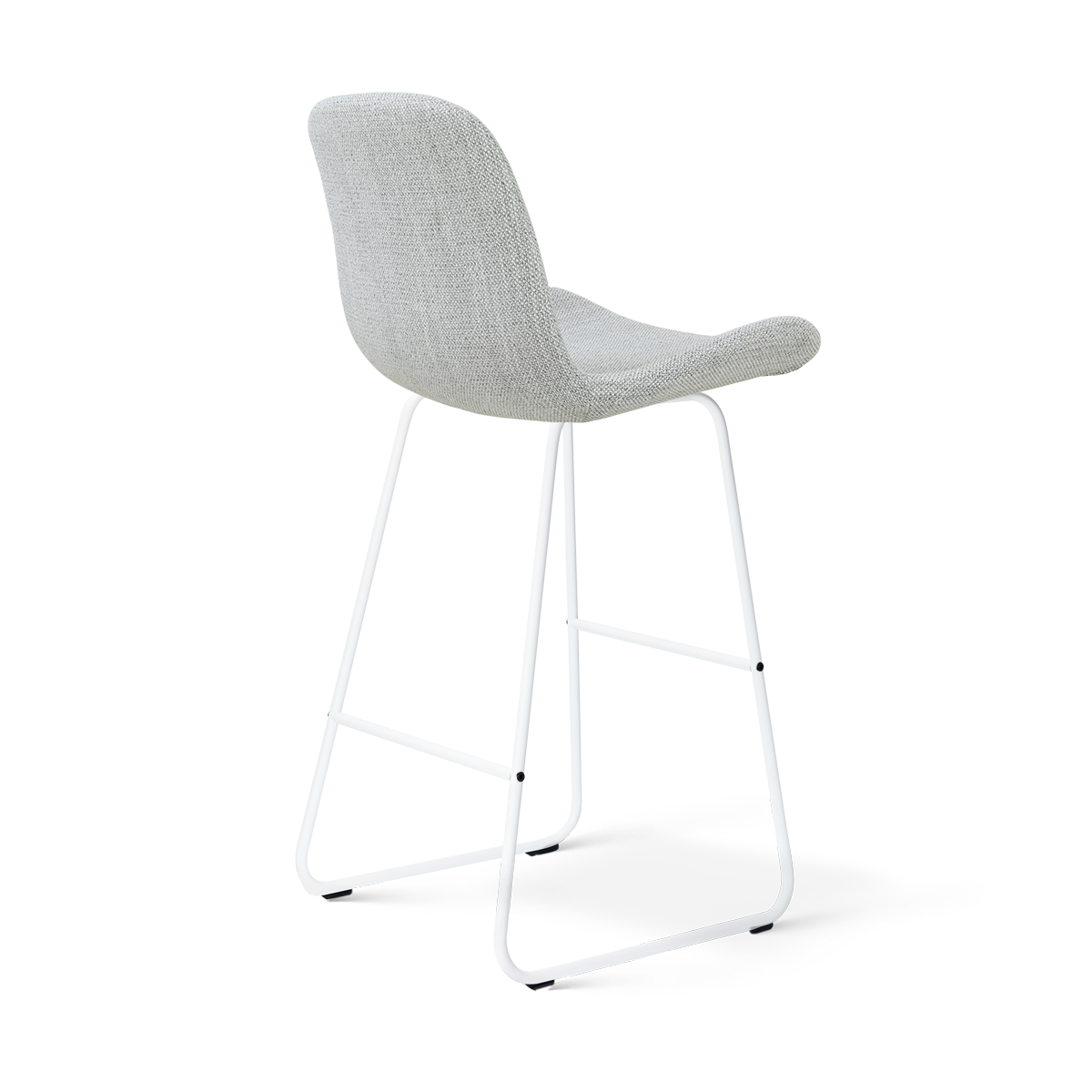 Nino-Fé barkruk grijs melange - wit onderstel - 75 cm
