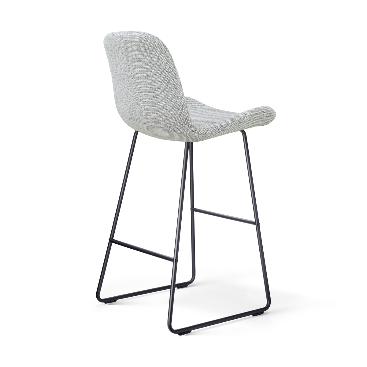 Nino-Fé barkruk grijs melange - zwart onderstel - 75 cm