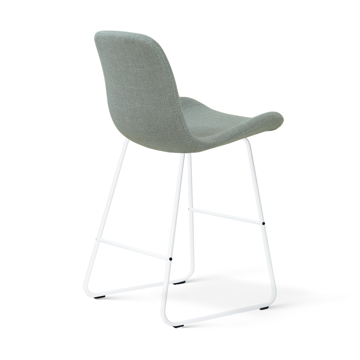 Nino-Fé barkruk saliegroen - wit onderstel - 65 cm