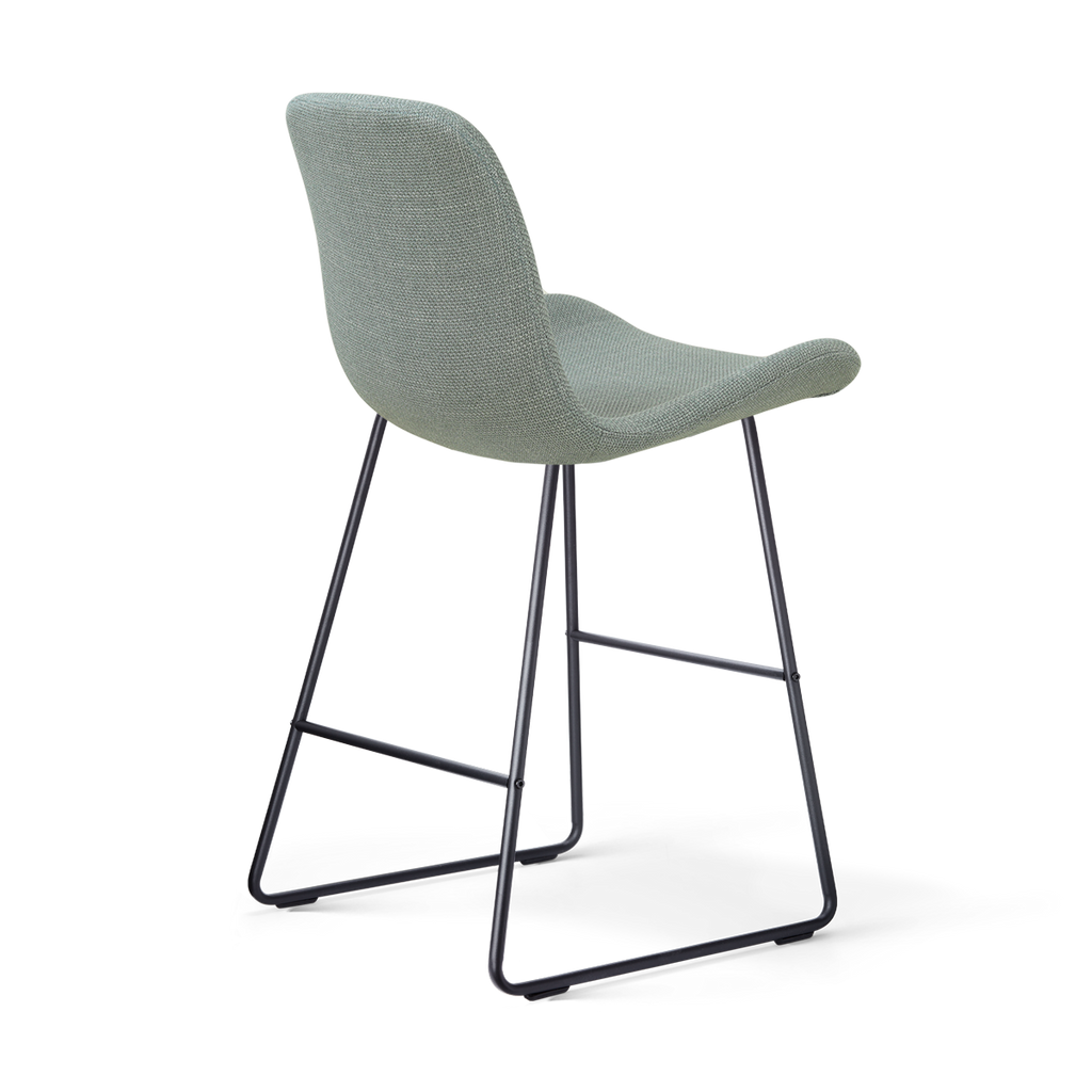 Nino-Fé barkruk saliegroen - zwart onderstel - 65 cm