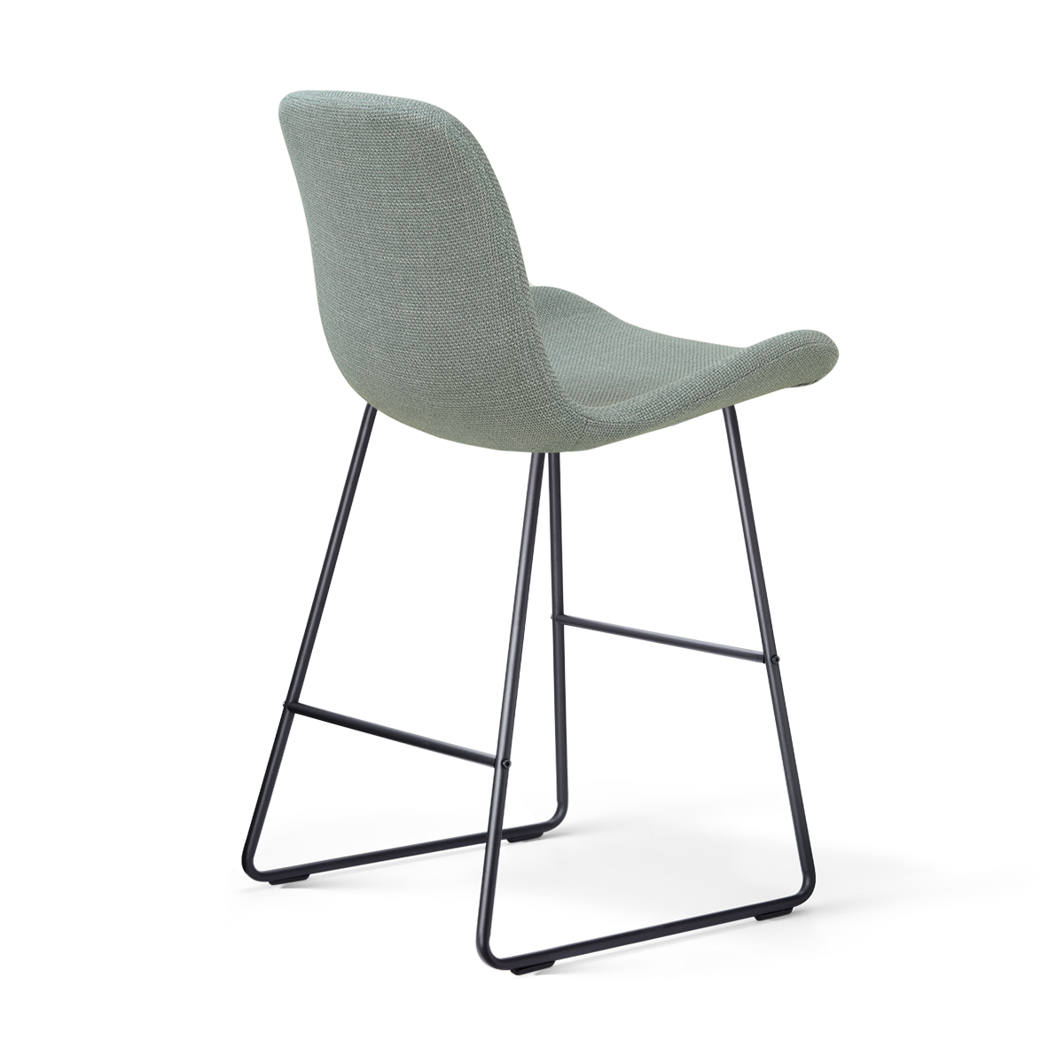 Nino-Fé barkruk saliegroen - zwart onderstel - 65 cm