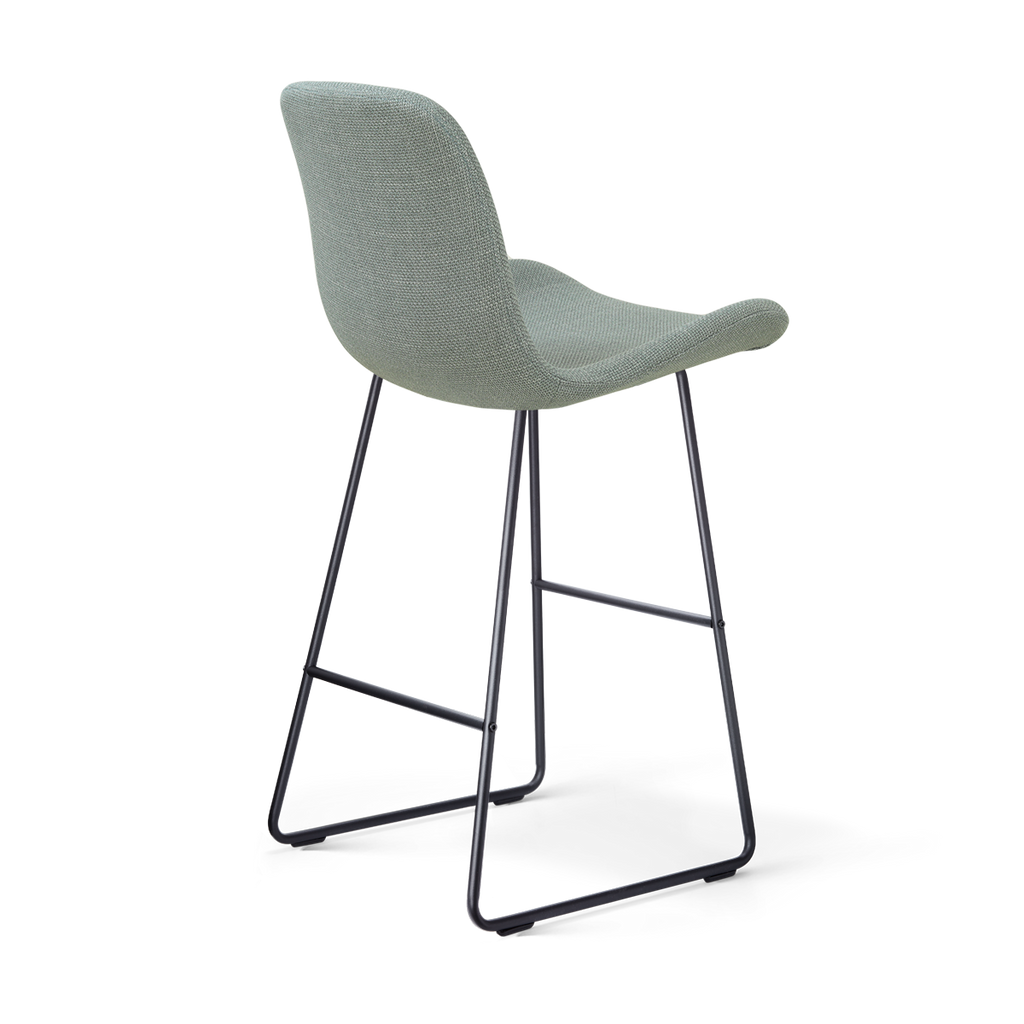 Nino-Fé barkruk saliegroen - zwart onderstel - 75 cm