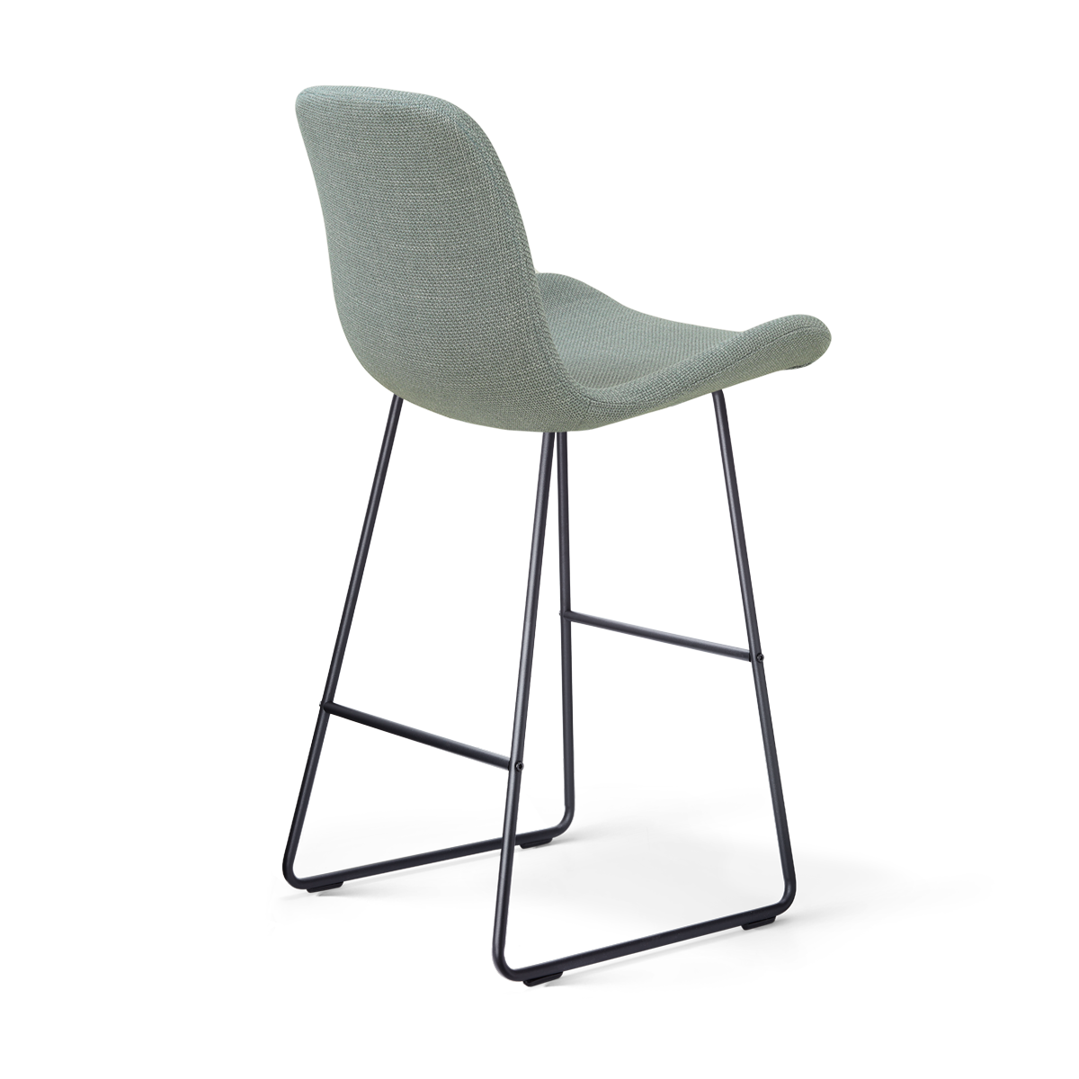 Nino-Fé barkruk saliegroen - zwart onderstel - 75 cm