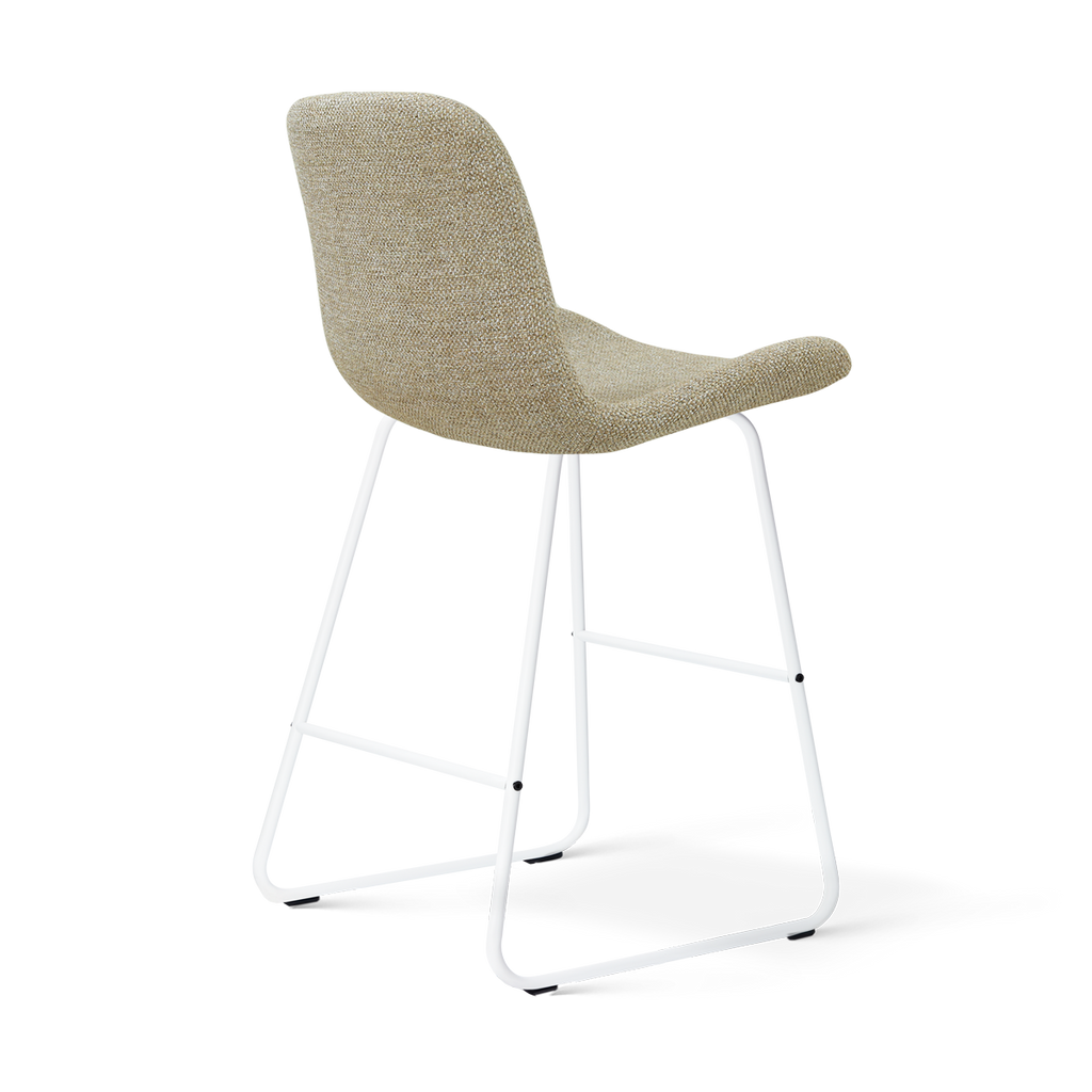 Nino-Fé barkruk taupe melange - wit onderstel - 65 cm