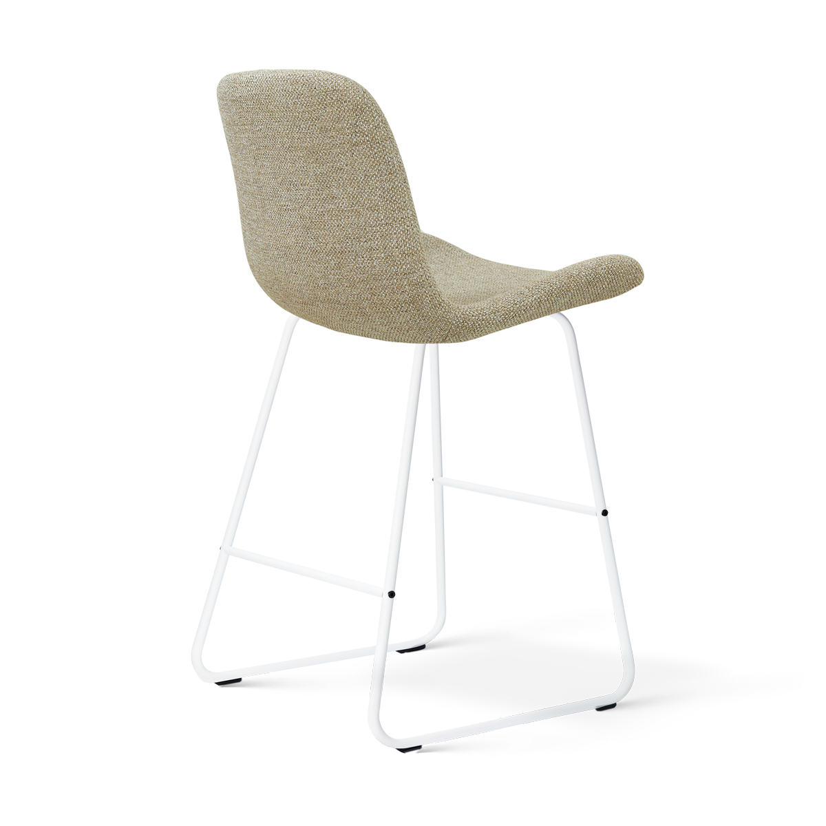 Nino-Fé barkruk taupe melange - wit onderstel - 65 cm