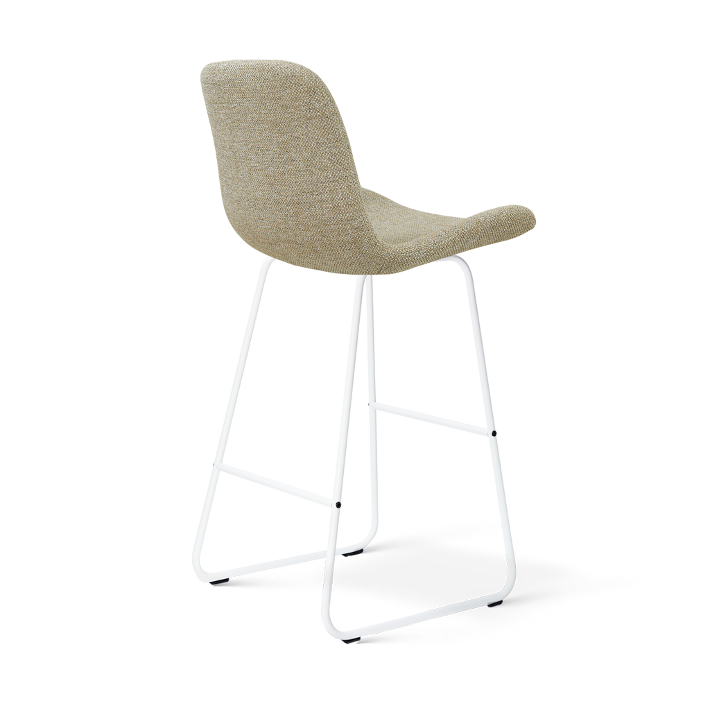 Nino-Fé barkruk taupe melange - wit onderstel - 75 cm