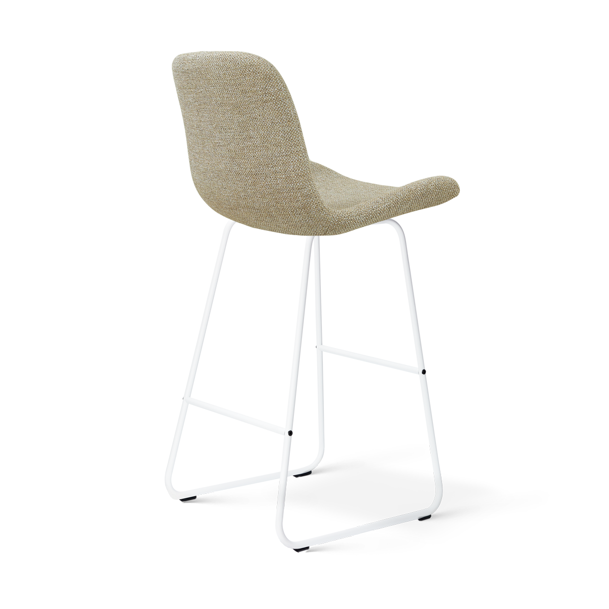 Nino-Fé barkruk taupe melange - wit onderstel - 75 cm