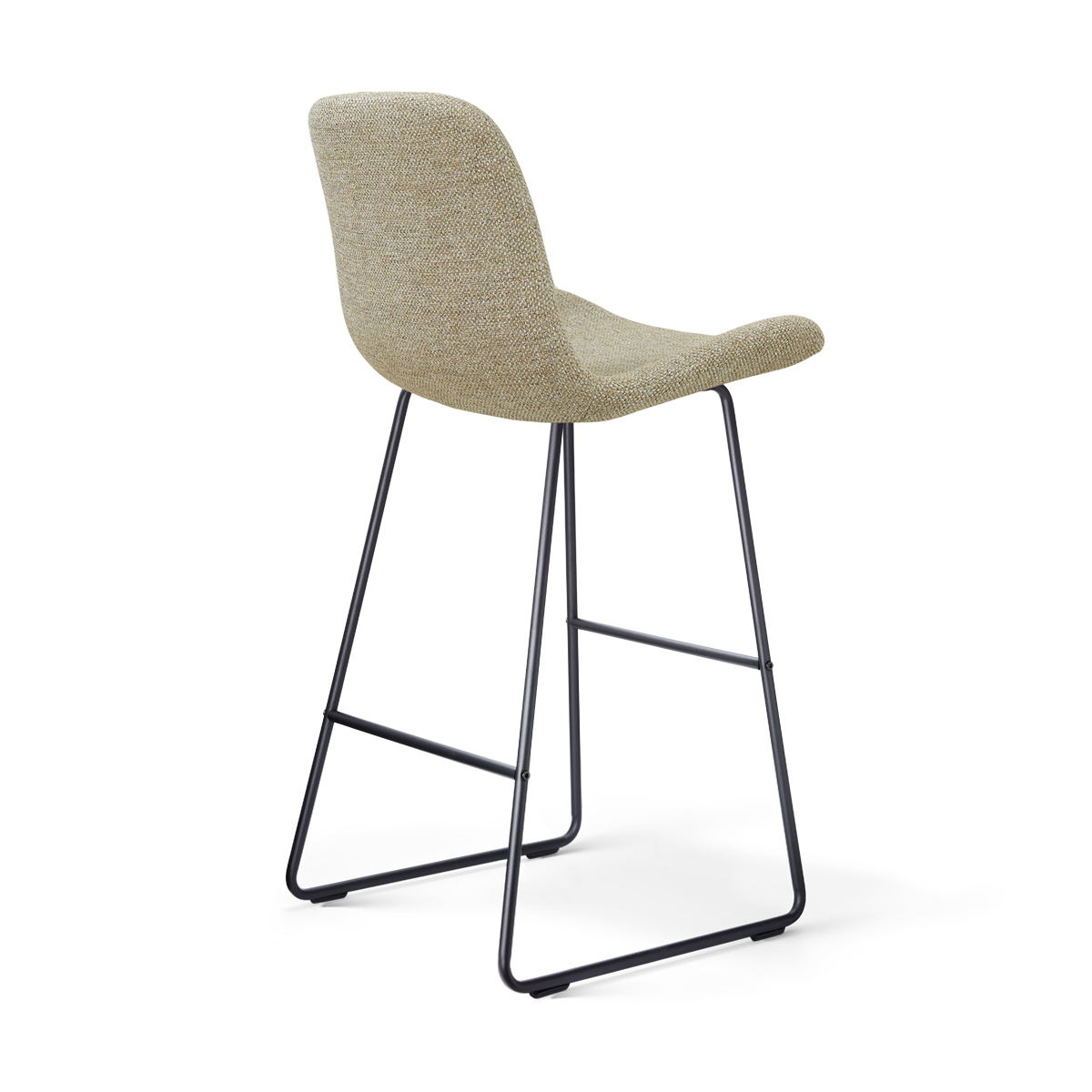 Nino-Fé barkruk taupe melange - zwart onderstel - 75 cm