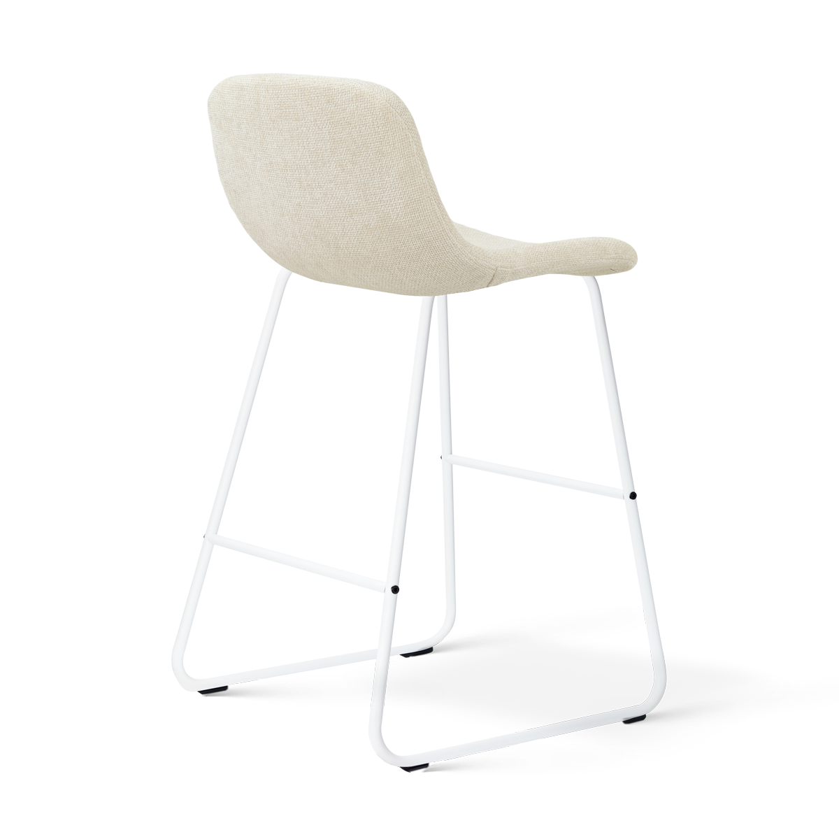 Nino-Mats barkruk cottonbeige - wit onderstel - 65 cm