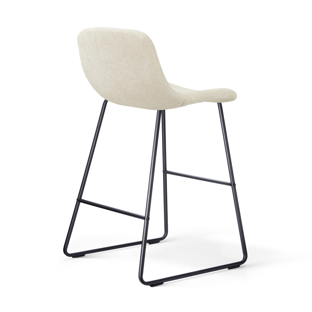 Nino-Mats barkruk cottonbeige - zwart onderstel - 65 cm