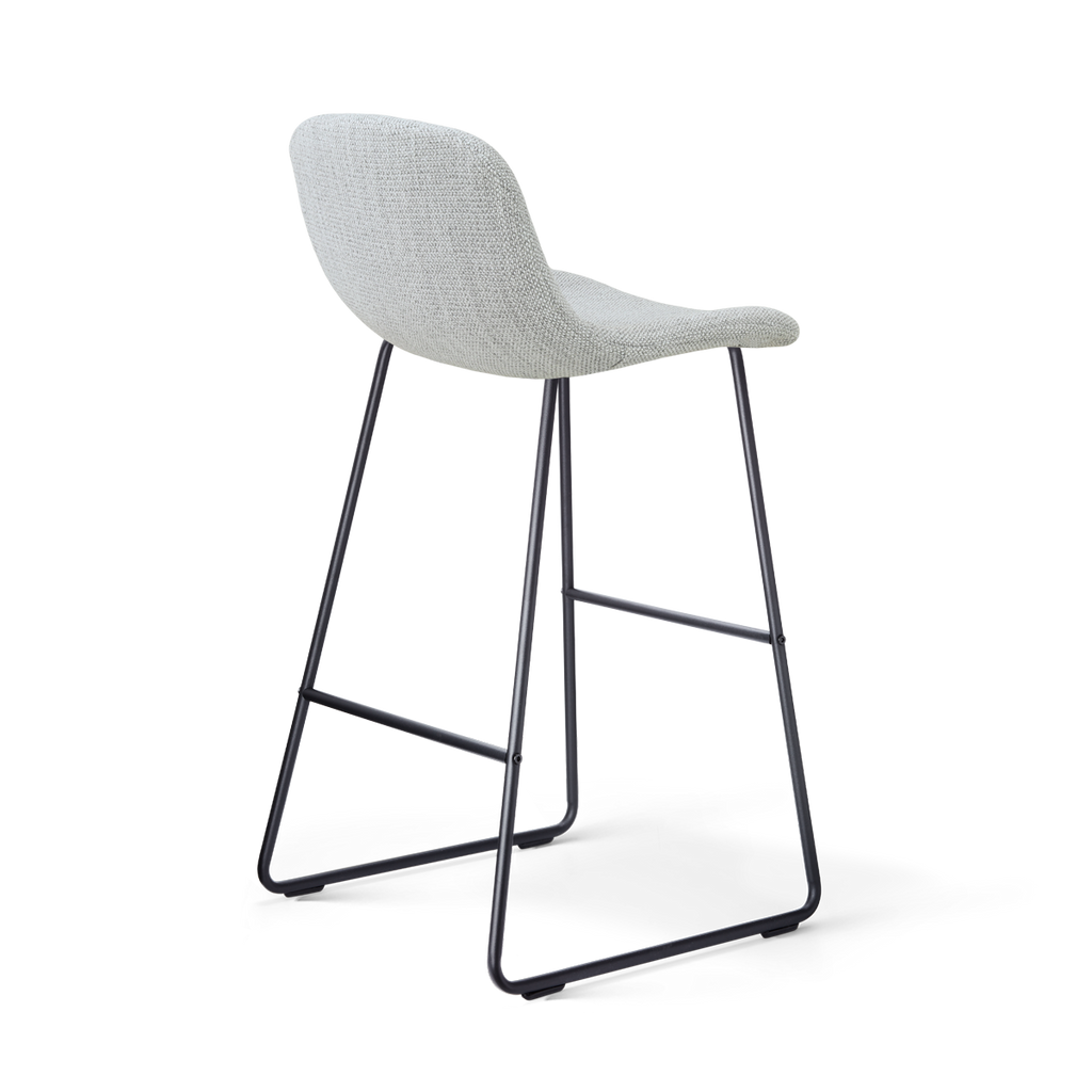 Nino-Mats barkruk grijs melange - zwart onderstel - 75 cm