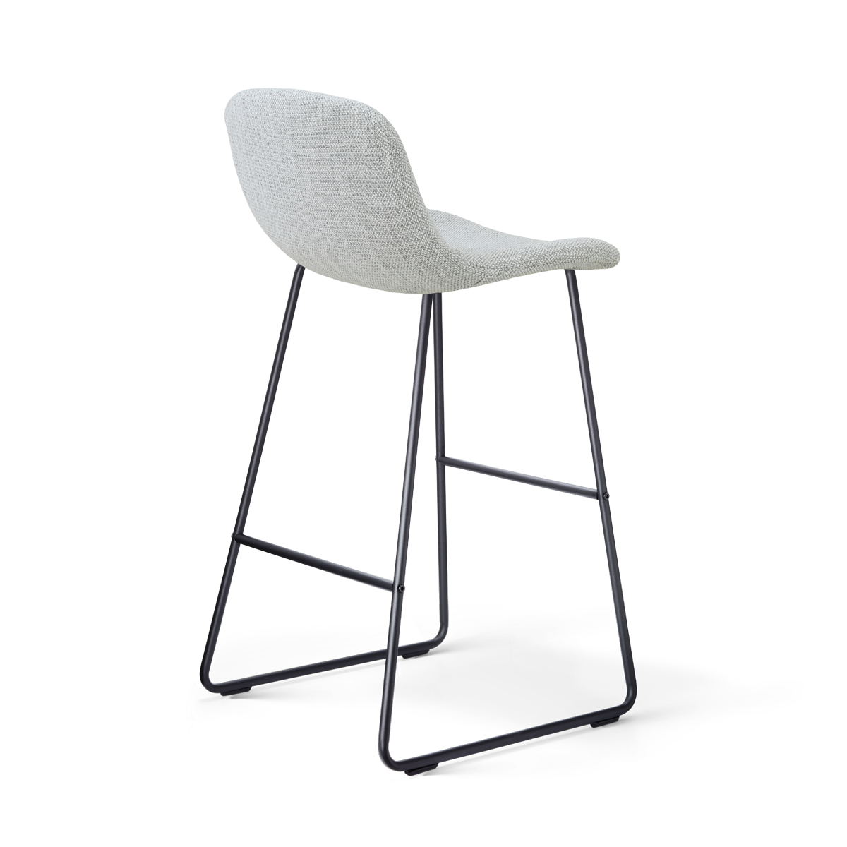 Nino-Mats barkruk grijs melange - zwart onderstel - 75 cm