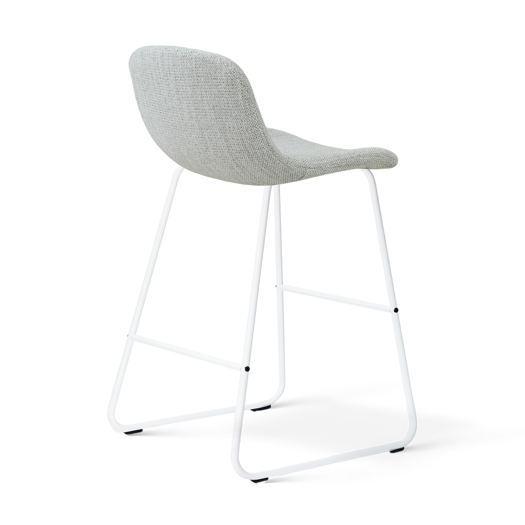 Nino-Mats barkruk grijs melange - wit onderstel - 65 cm