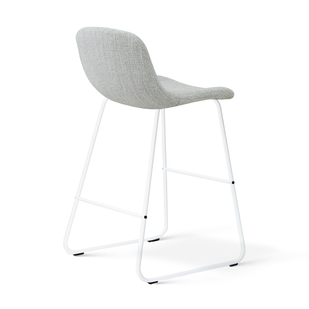 Nino-Mats barkruk grijs melange - wit onderstel - 65 cm