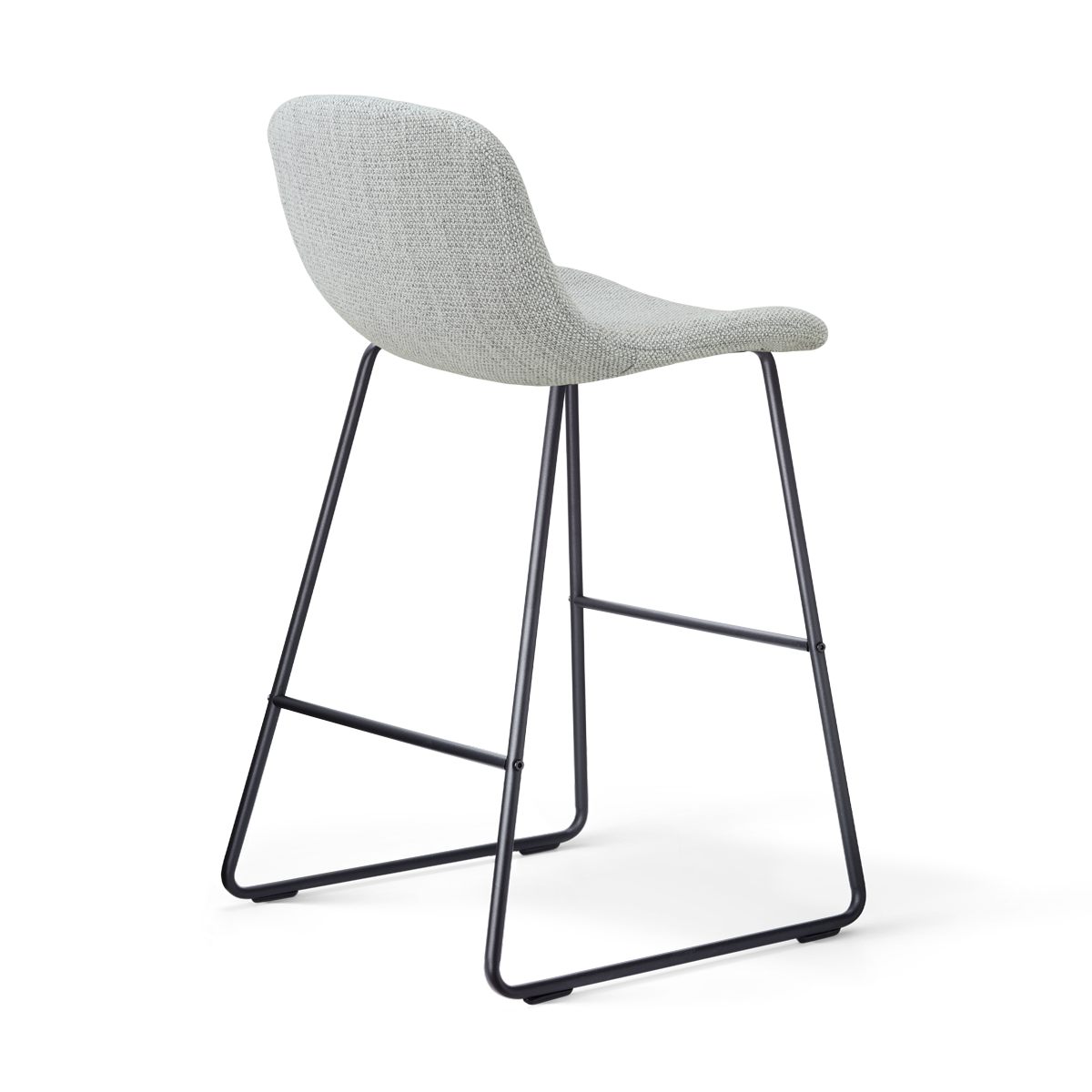 Nino-Mats barkruk grijs melange - zwart onderstel - 65 cm