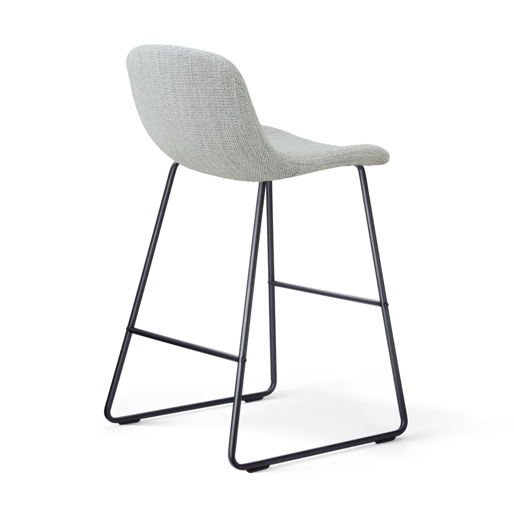 Nino-Mats barkruk grijs melange - zwart onderstel - 65 cm