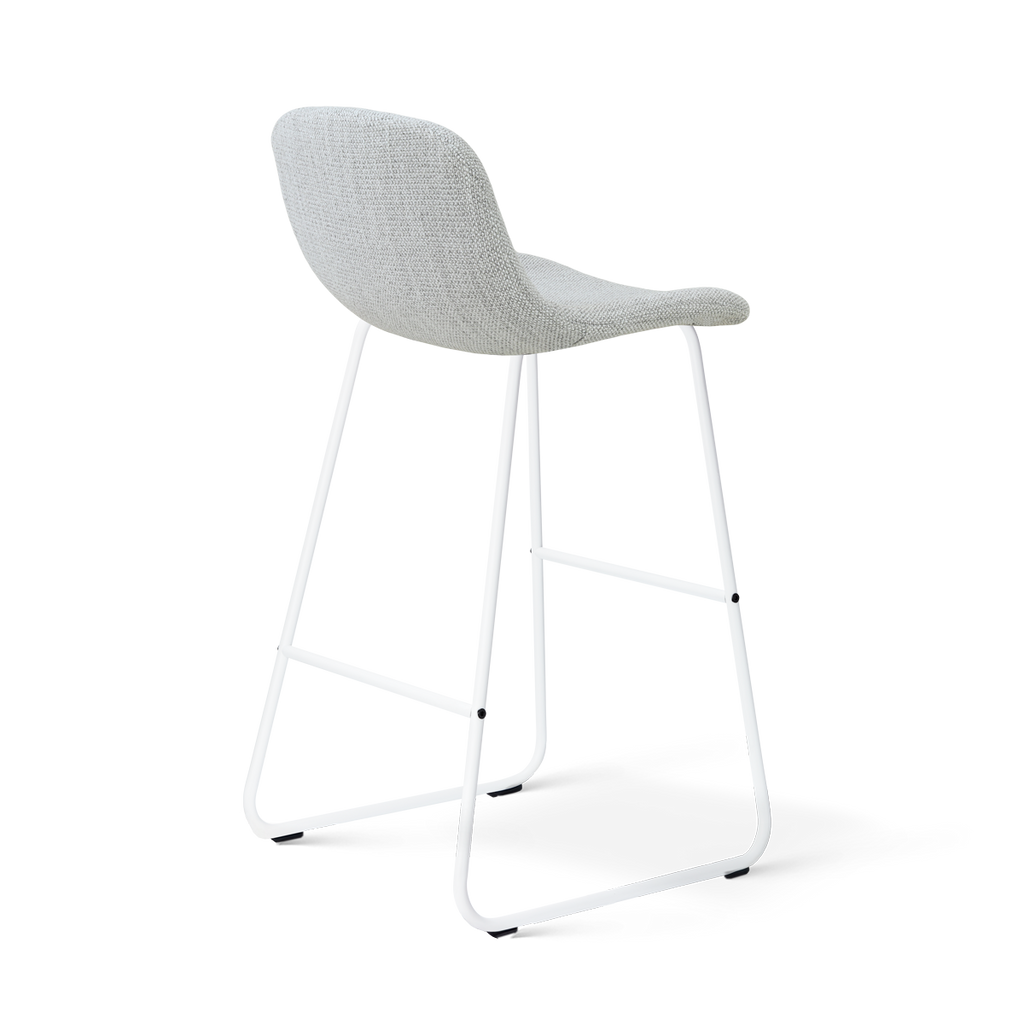 Nino-Mats barkruk grijs melange - wit onderstel - 75 cm