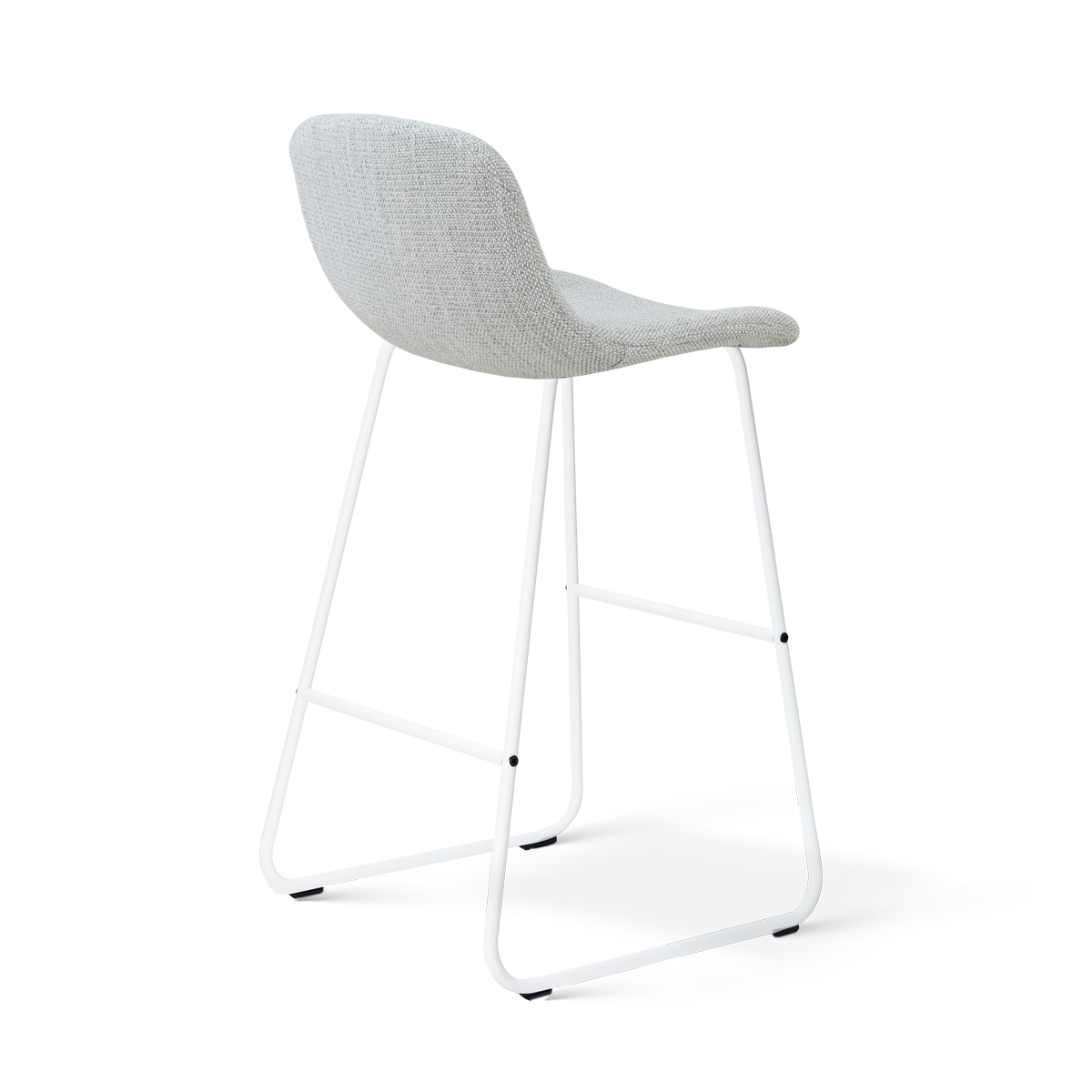 Nino-Mats barkruk grijs melange - wit onderstel - 75 cm