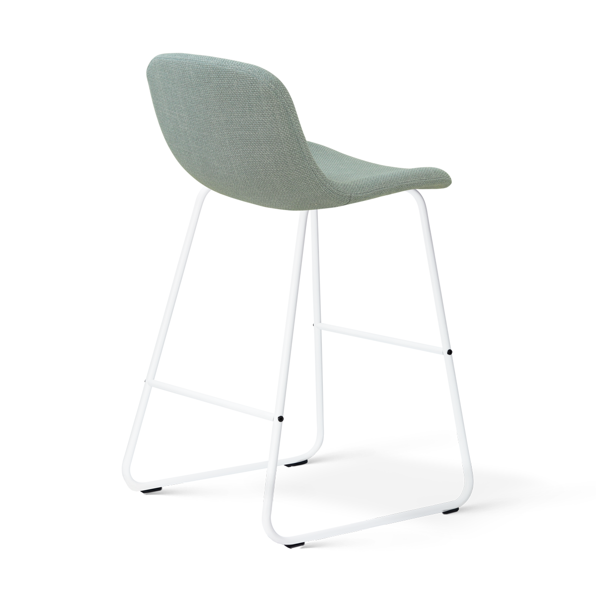 Nino-Mats barkruk saliegroen - wit onderstel - 65 cm