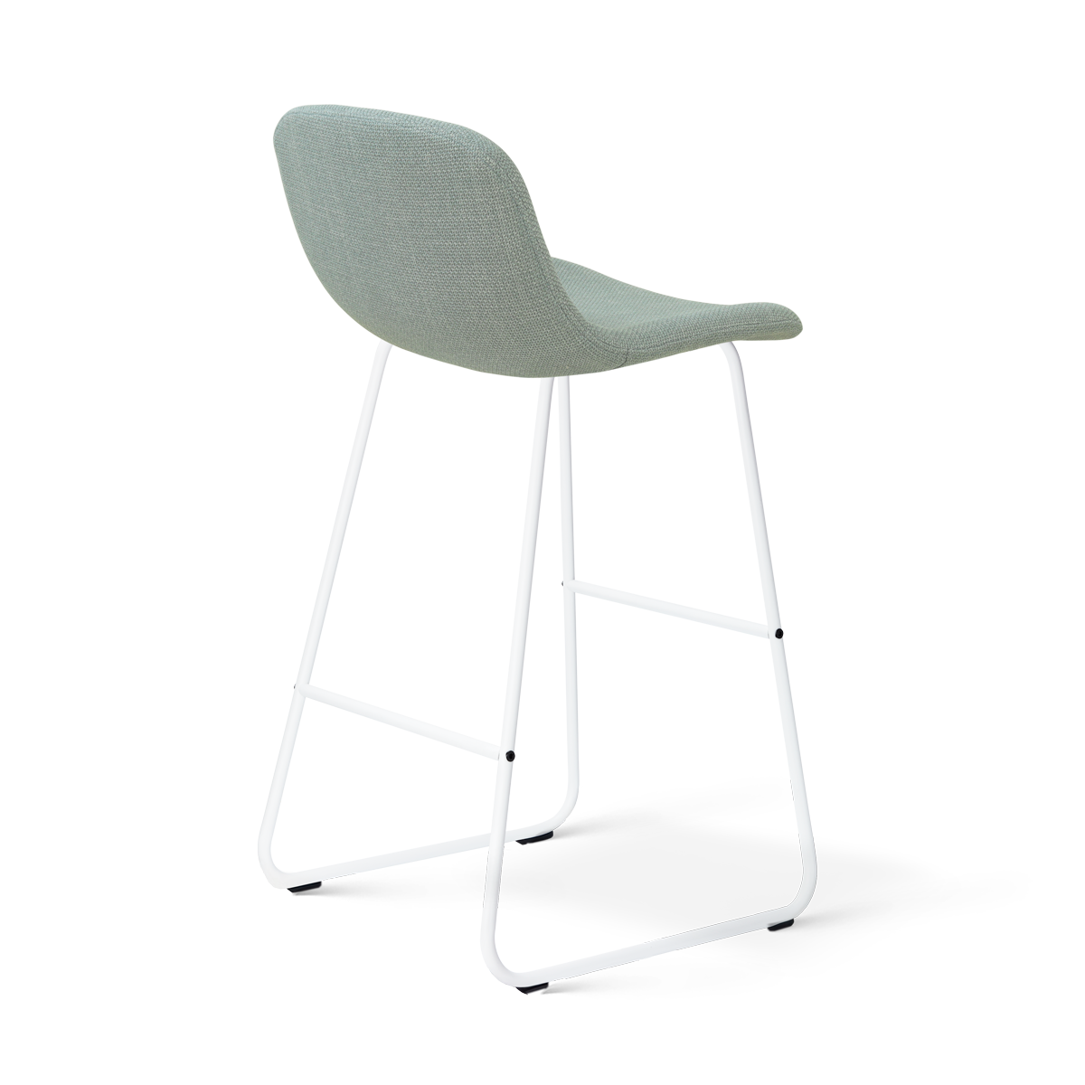 Nino-Mats barkruk saliegroen - wit onderstel - 75 cm