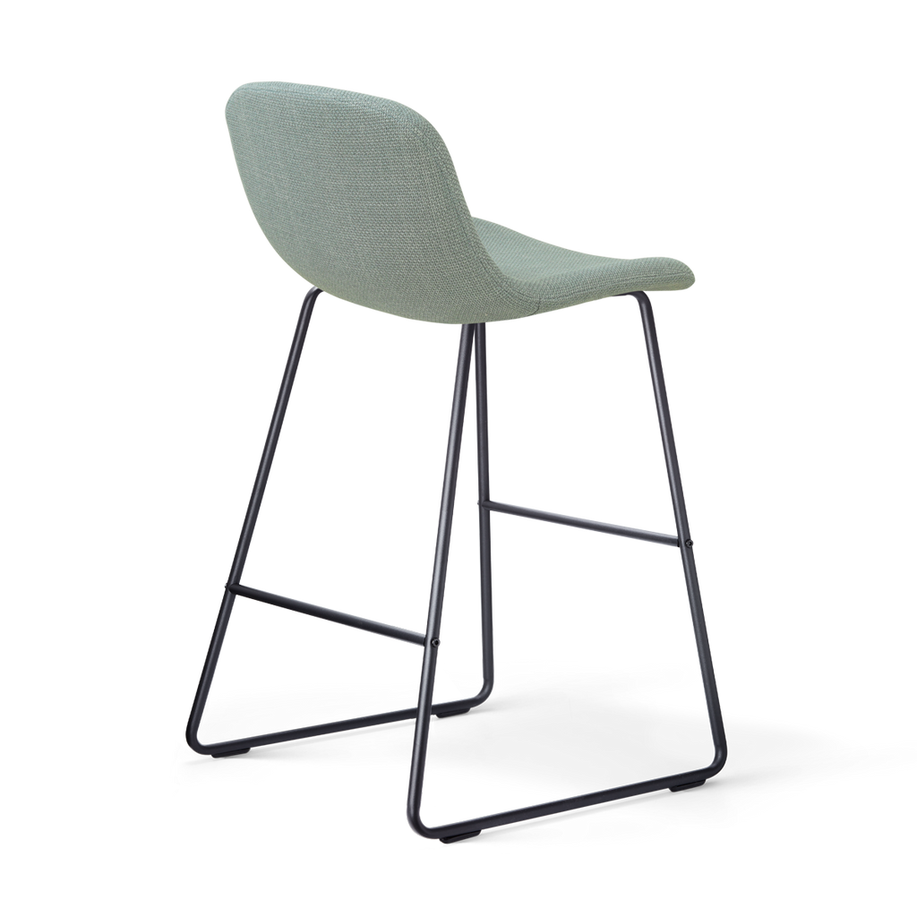 Nino-Mats barkruk saliegroen - zwart onderstel - 65 cm