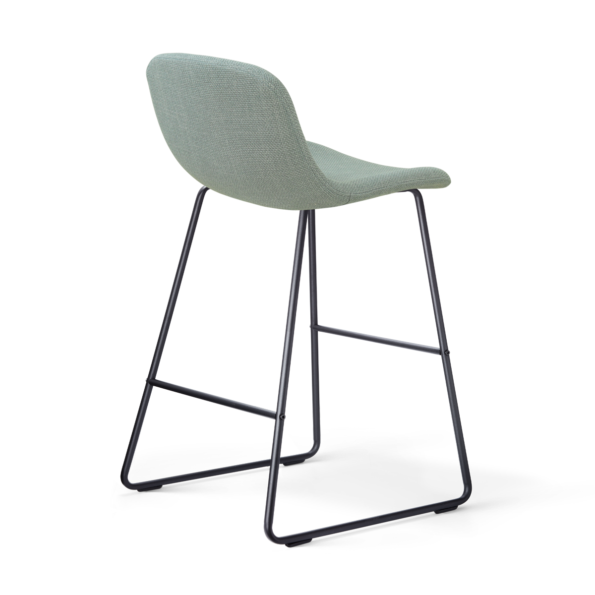 Nino-Mats barkruk saliegroen - zwart onderstel - 65 cm