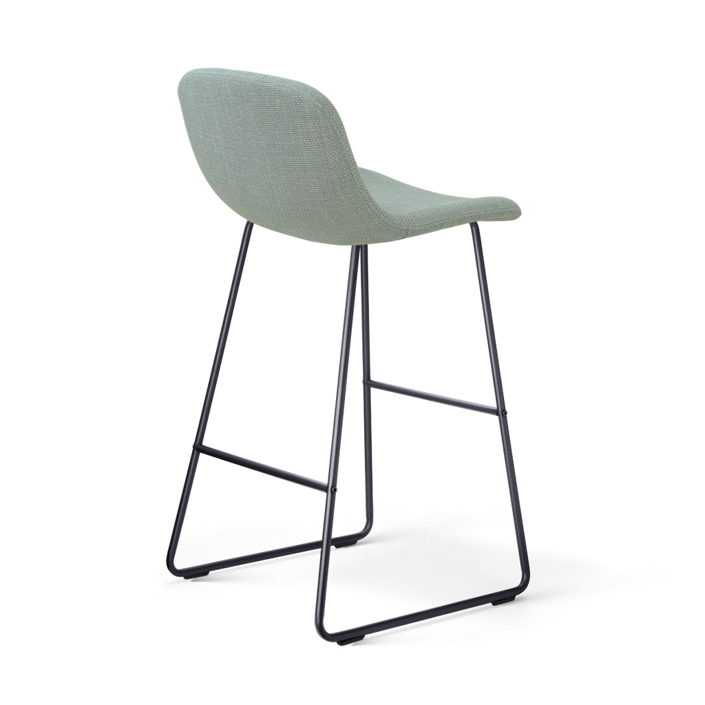 Nino-Mats barkruk saliegroen - zwart onderstel - 75 cm