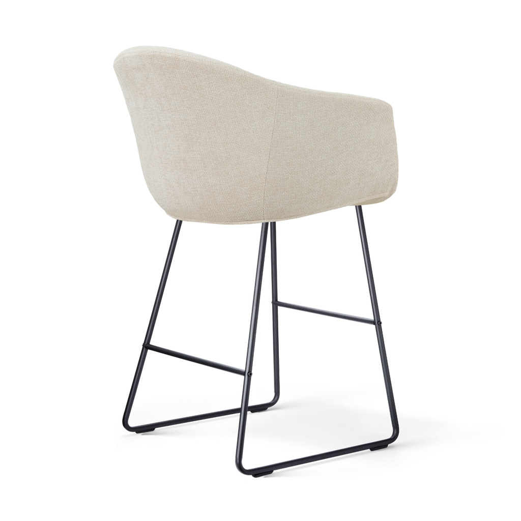 Nino-Otis barkruk cottonbeige - zwart onderstel - 65 cm