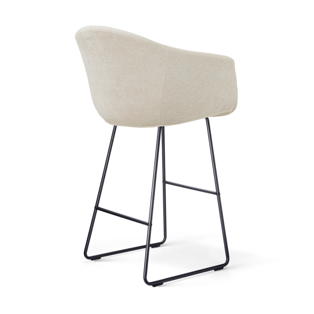 Nino-Otis barkruk cottonbeige - zwart onderstel - 75 cm