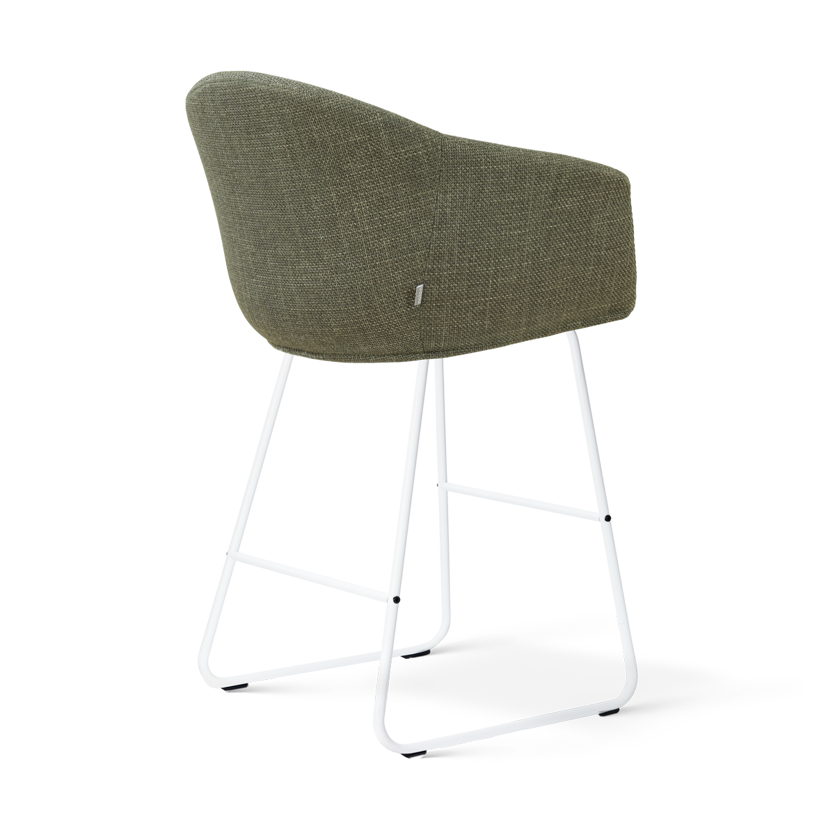 Nino-Otis barkruk forestgroen - wit onderstel - 65 cm