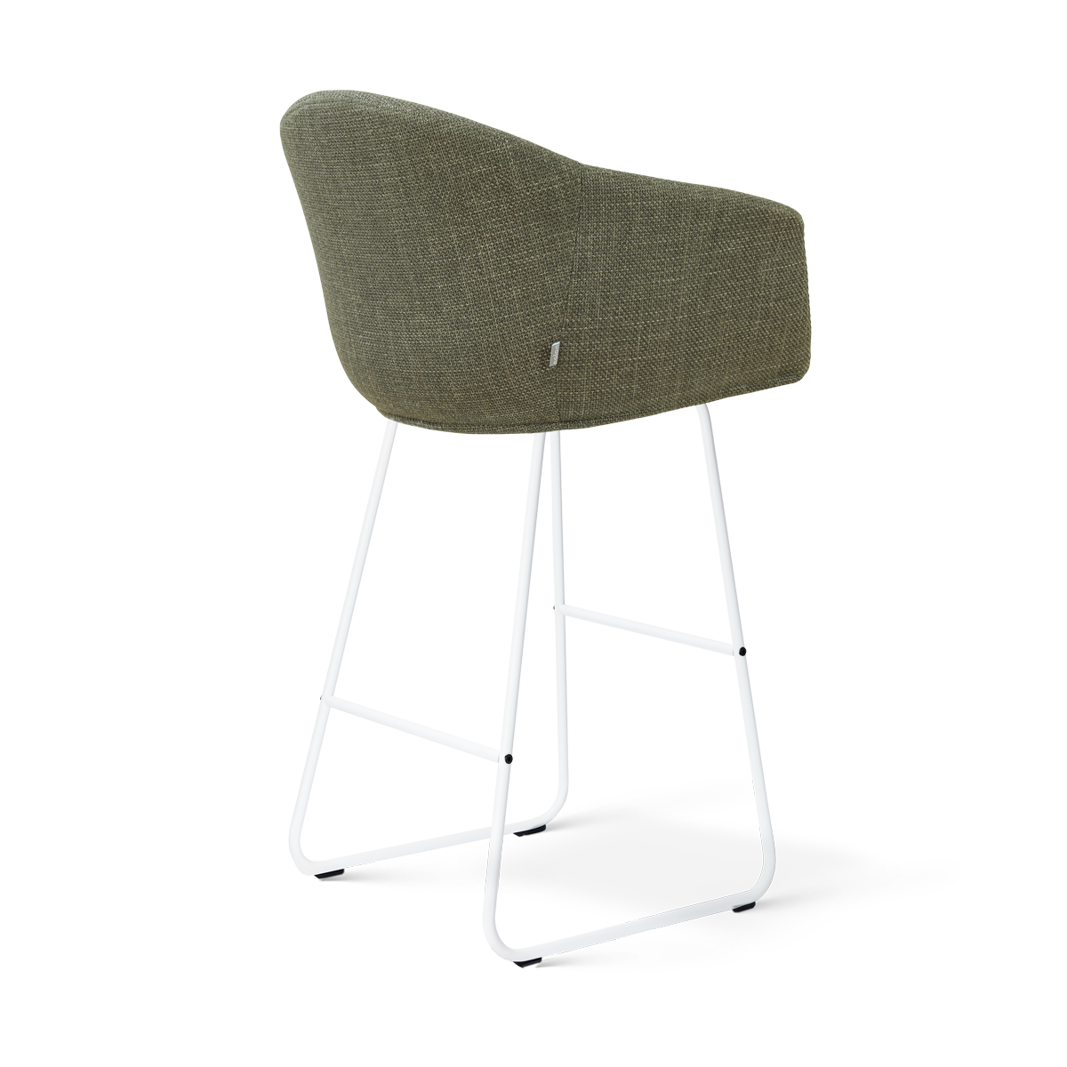 Nino-Otis barkruk forestgroen - wit onderstel - 75 cm