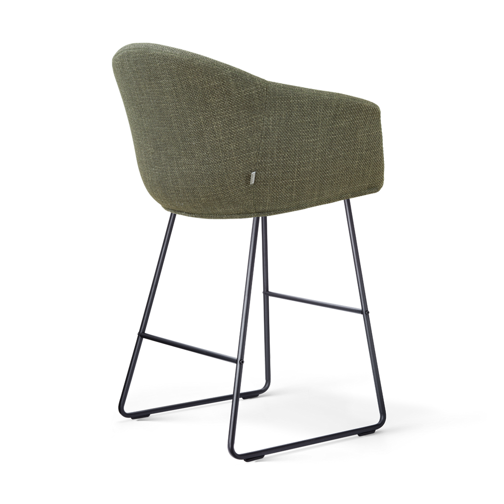 Nino-Otis barkruk forestgroen - zwart onderstel - 65 cm