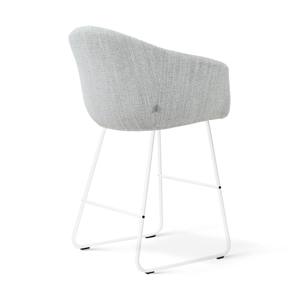 Nino-Otis barkruk grijs melange - wit onderstel - 65 cm