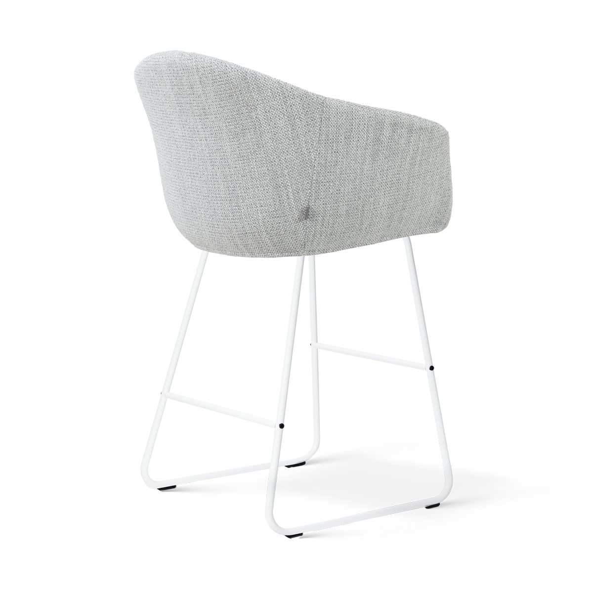 Nino-Otis barkruk grijs melange - wit onderstel - 65 cm
