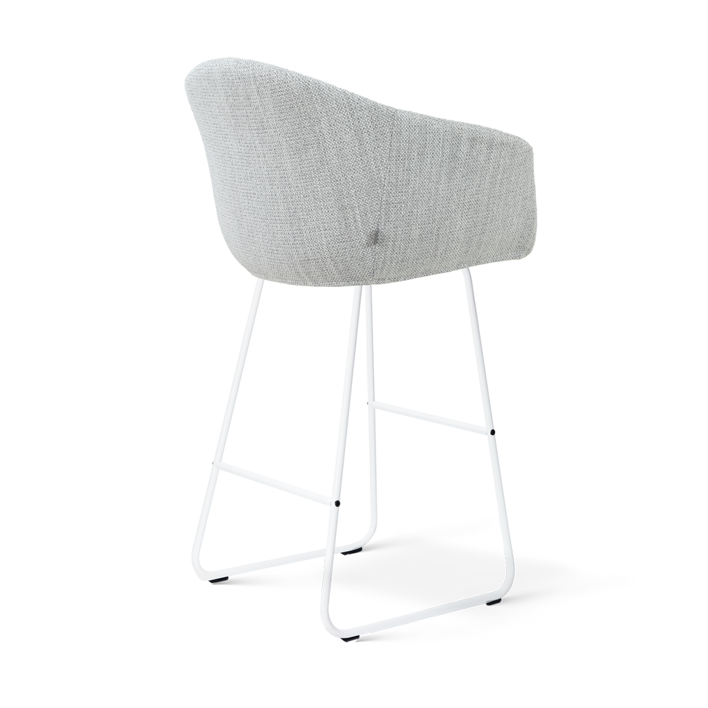 Nino-Otis barkruk grijs melange - wit onderstel - 75 cm