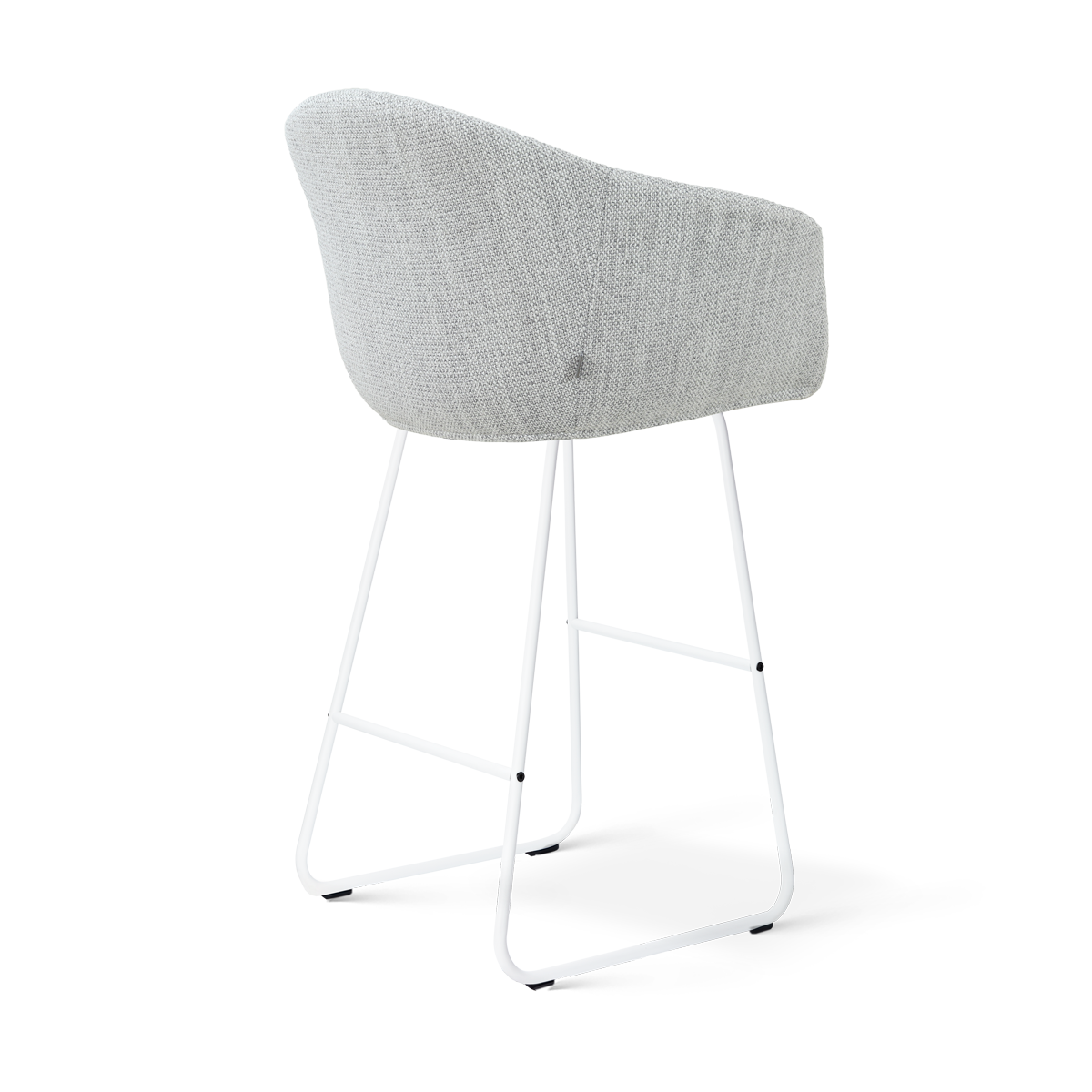 Nino-Otis barkruk grijs melange - wit onderstel - 75 cm