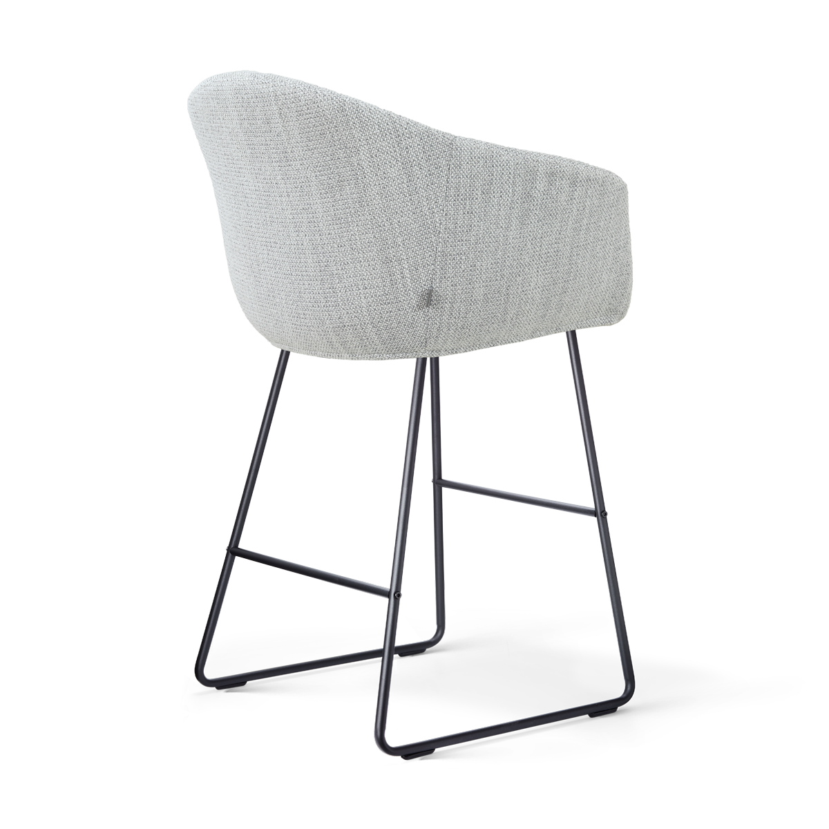 Nino-Otis barkruk grijs melange - zwart onderstel - 65 cm
