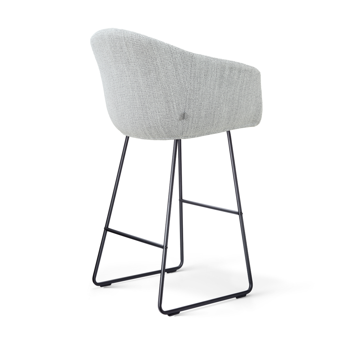 Nino-Otis barkruk grijs melange - zwart onderstel - 75 cm