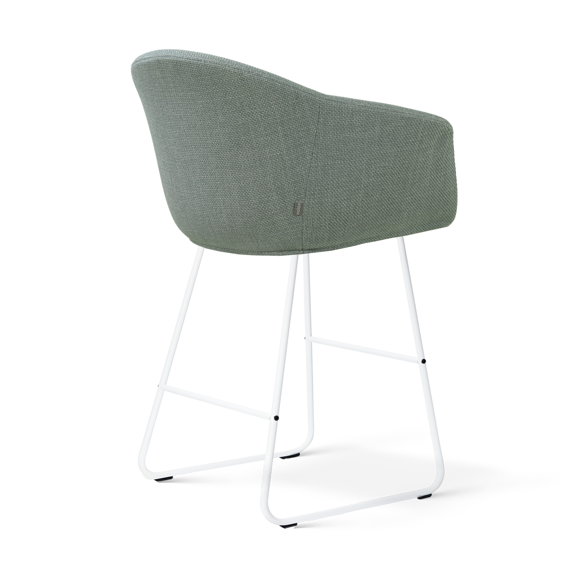 Nino-Otis barkruk saliegroen - wit onderstel - 65 cm